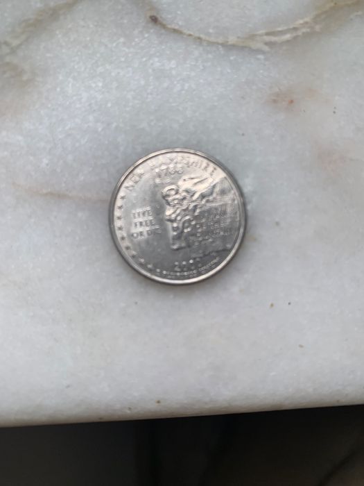 Moeda muito antiga, 0,25 dólar de 1788 bela