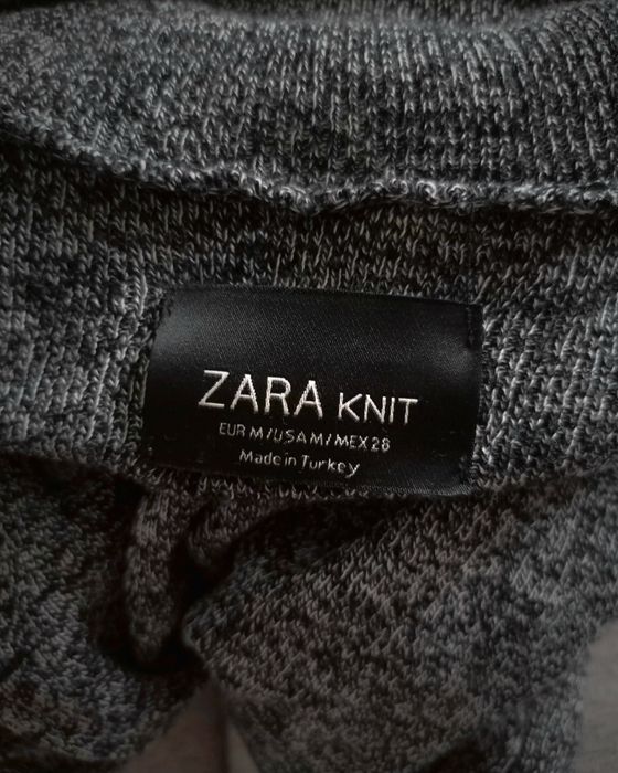 Sweterek z golfem Zara szary melanż S/M