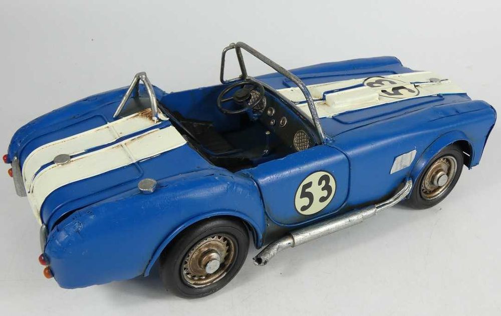 Metalowy model auto samochód cabrio RETRO pojazd wyścigowy 32cm