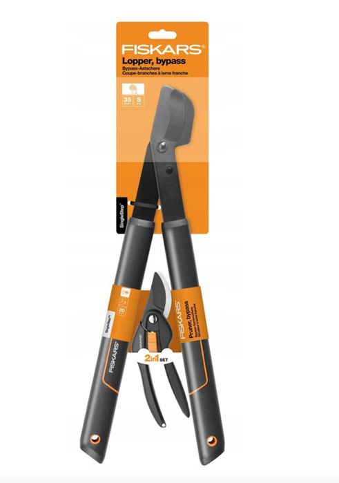 Набір (Fiskars SingleStep) Гілкоріз площинний SL28 + секатор площинний P26