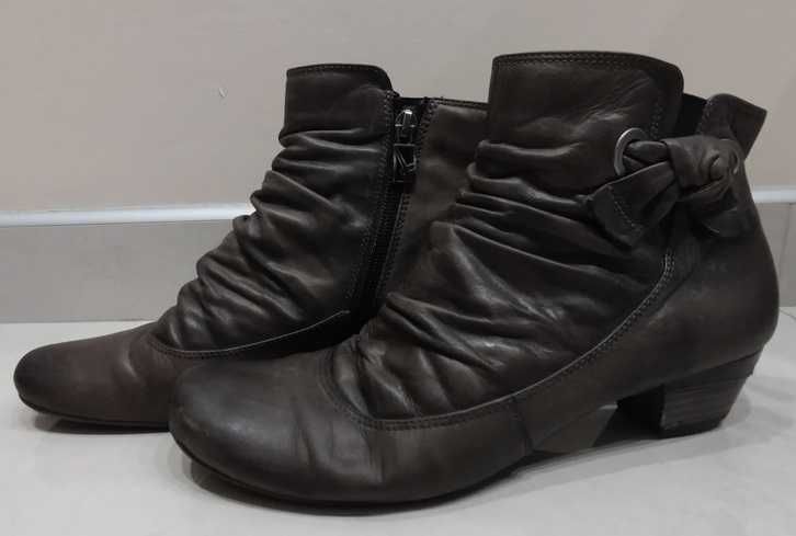 Buty botki sztyblety stylowe obuwie damskie Tamaris skórzane + GRATIS