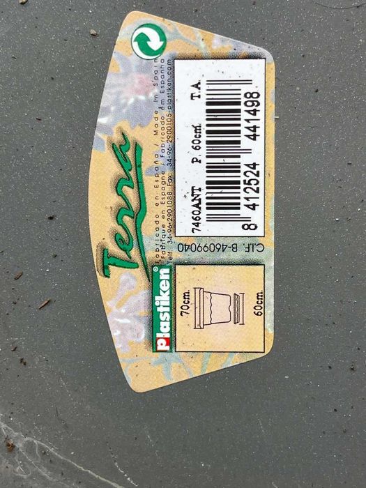 Горшок кашпо Plastiken Terra 7370ANT 113 литров диаметр 70 см Испания