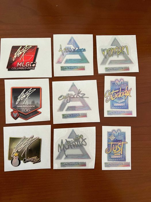 Stickers Autógrafos Counter strike - Holográficos