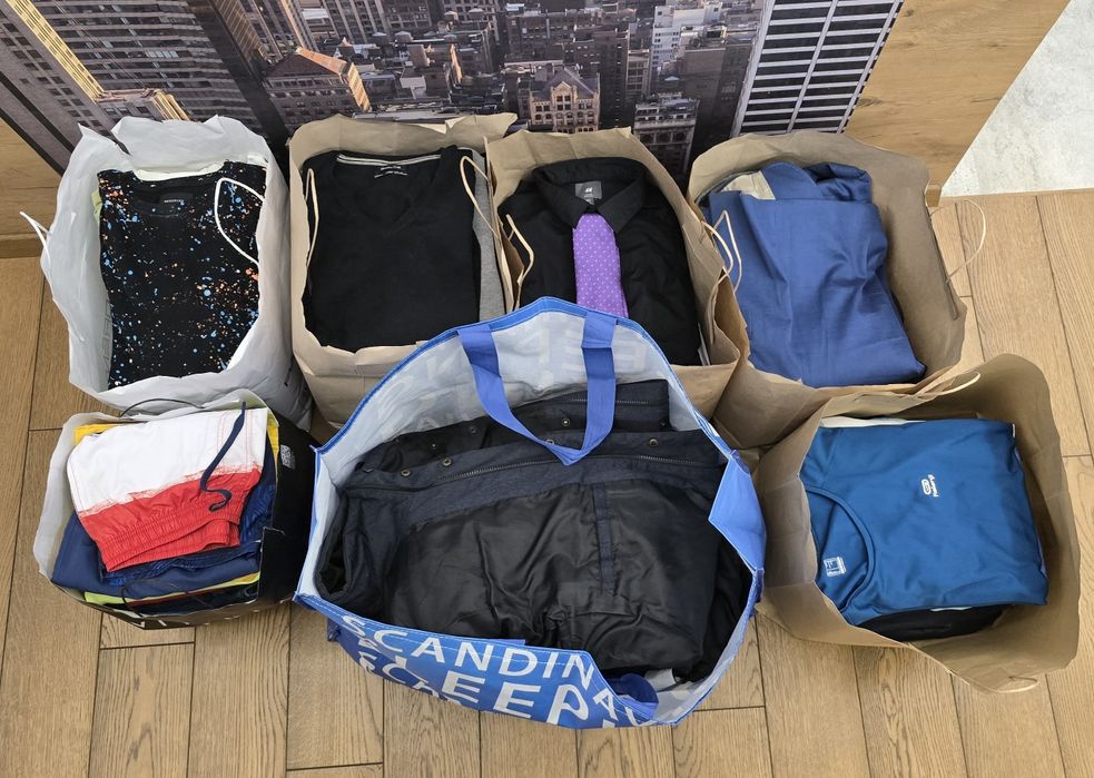 Duży zestaw męskich ubrań. Rozmiar M-L.