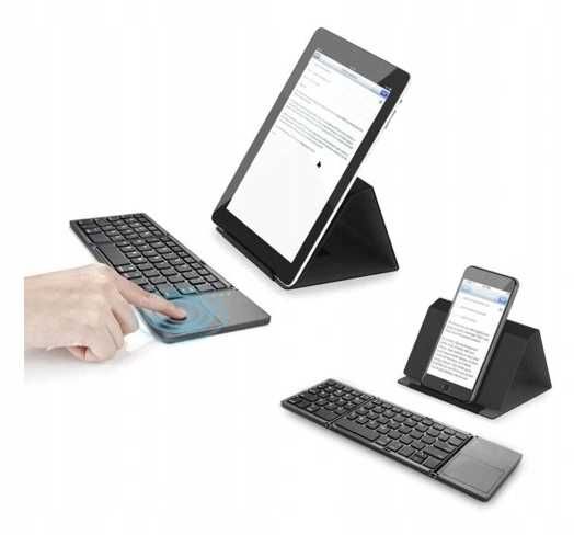Składana Bezprzewodowa Klawiatura + Touchpad