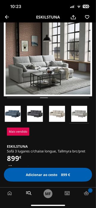 Sofá ESKILSTUNA chaise longue IKEA