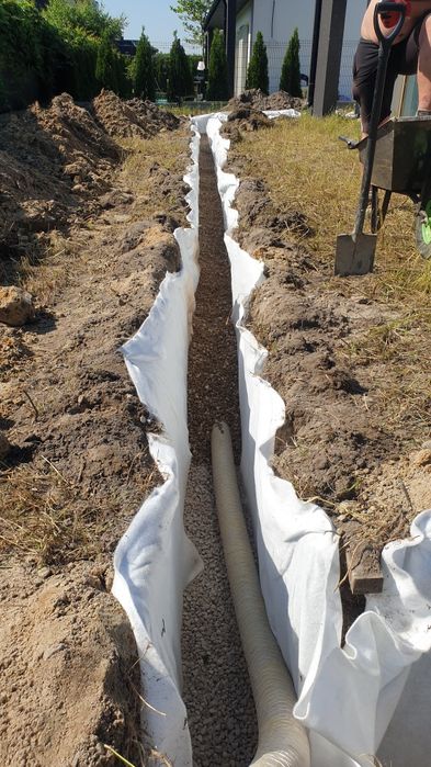 Usługi minikoparką 2,7t wywrotka do12ton, Drenaże, Odwodnienia