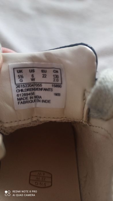 Хайтопи Clarks 22 р кожані