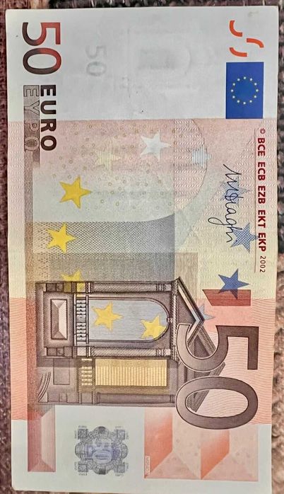 Nota de 50 euros Série 7777 Série 1 - Números consecutivos Nota rara