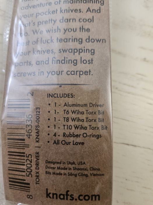 CRKT 9910, 9912, Knafs Bit driver, викрутки для обслуговування ножів