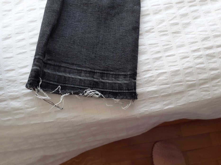 Calças de ganga cinzentas Pull & Bear