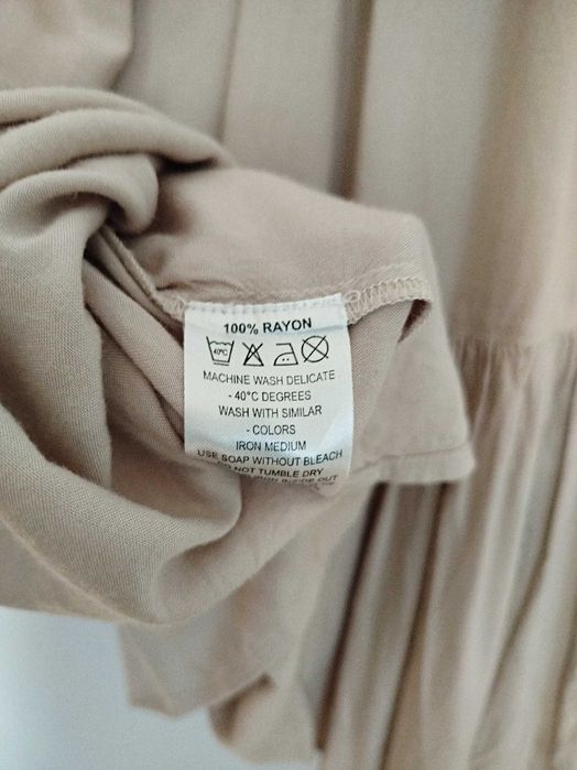 Beżowa bluzka boho Tina Wodstrup Rozmiar S 100 % rayon wiskoza