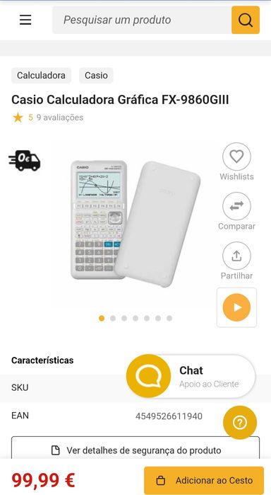 Casio fx-9860GIII.