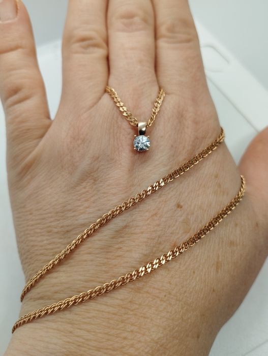 Золотая цепочка с кулончиком 50 см 5.48 грамма