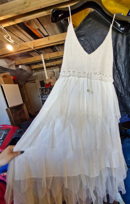 Sukienka dluga piekna boho weselna