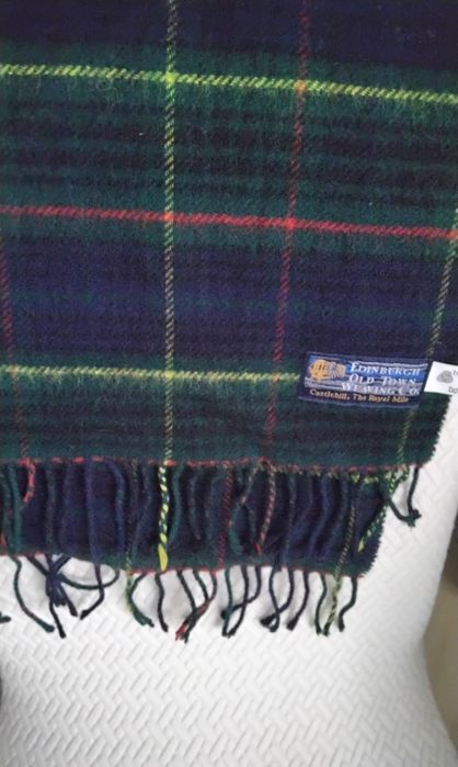 Szkocja Edinburgh Old Town Royal Mile Tartan szalik z wełny