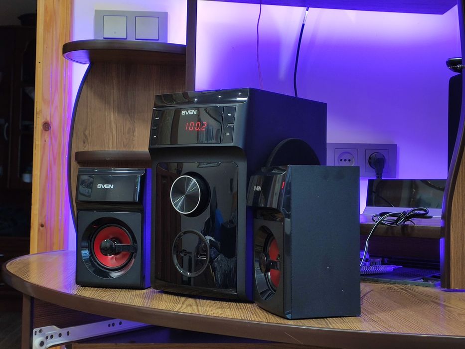 Акустична система Sven ms-302 колонки мультимедіа аудіо Fm-радіо саб