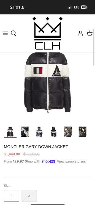 Moncler gary down jacket