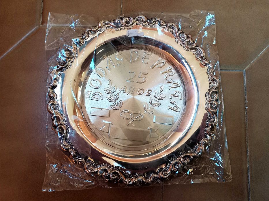 Salva prata 25 anos casados