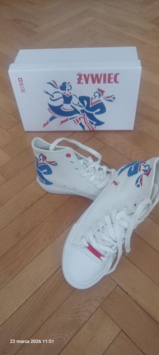 Nowe,białe trampki Żywiec,rozmiar 38