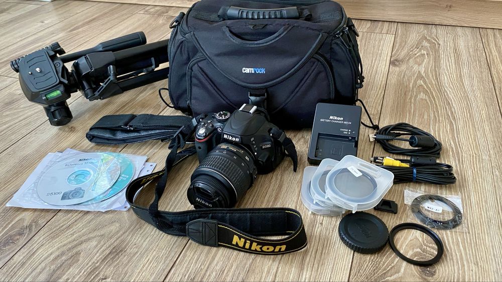 Nikon D5100 + nikkor 18-55 ( DUŻY ZESTAW !!! )