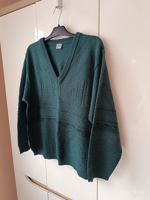 Zielony swetr sweter  męski r XL