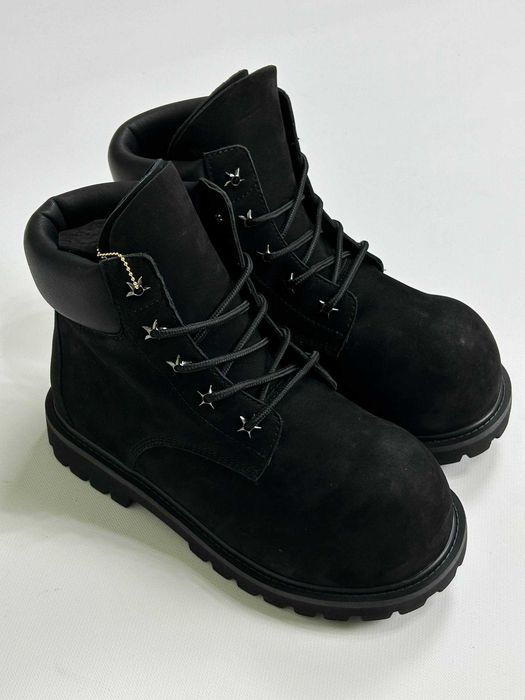 Black 8 boots black черевики чоботи чорні ботинки черные laces 41 43