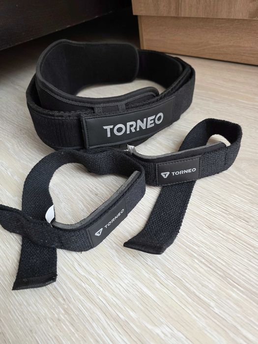 Пояс атлетичний та лямки для тяги TORNEO. ТОРГ