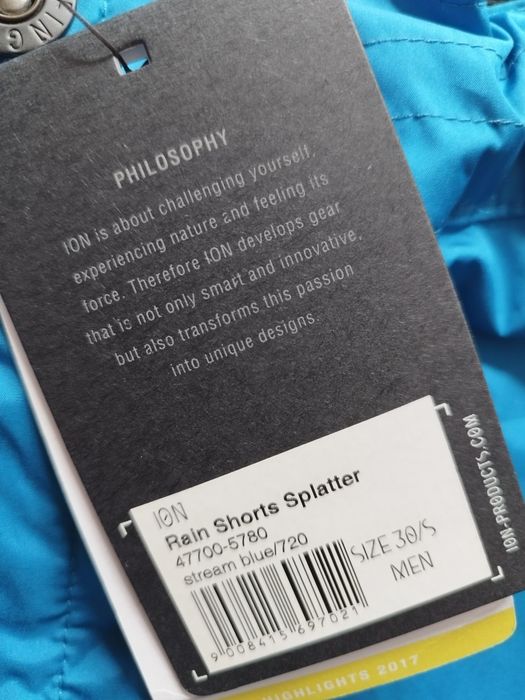 Nowe męskie spodenki rowerowe ION rozmiar S