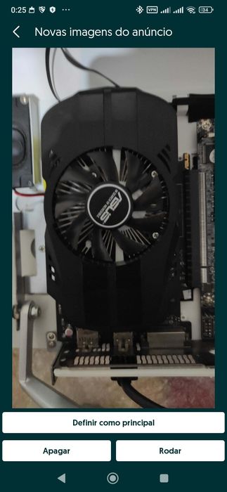 Gráfica GTX 1050 ASUS com pouco uso