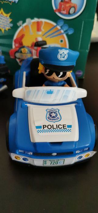 Carro Polícia Pinypon + Mota + 2 figuras