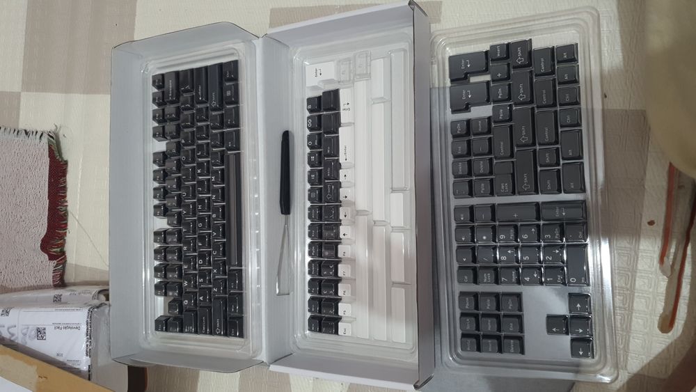 Conjunto de 182 teclas cinza-escuras/cinza-acinzentadas para teclado m