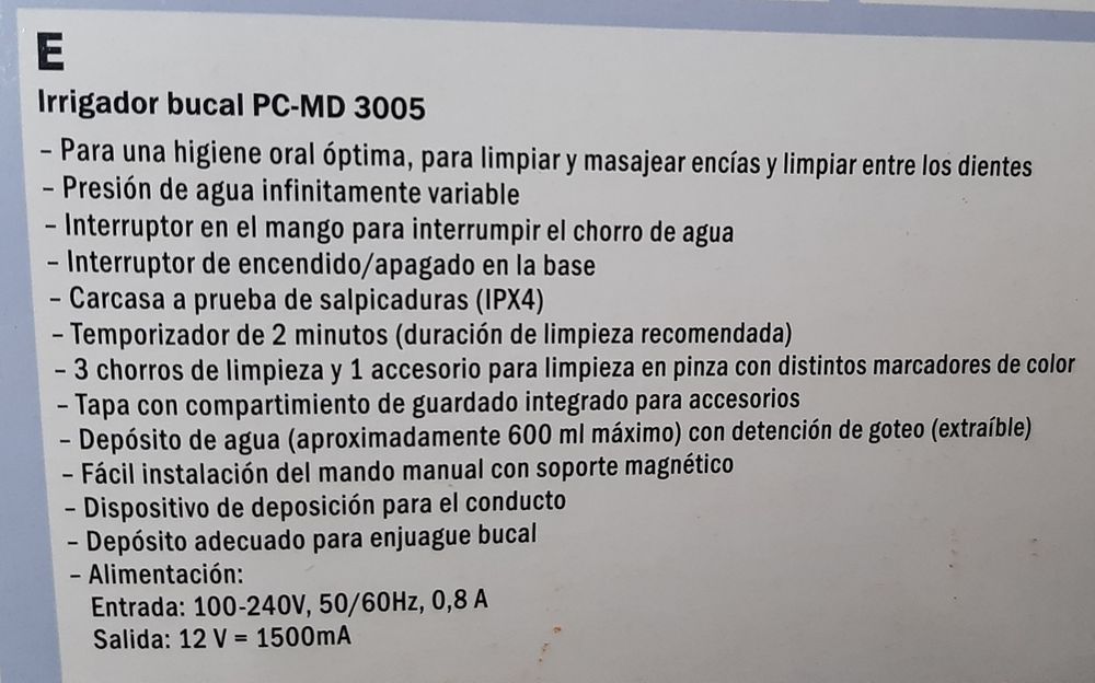 Máquina de higiene oral
