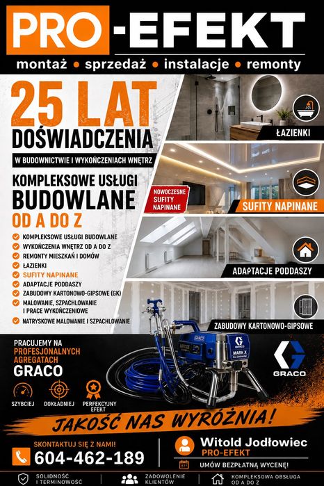 Remonty wykończenia wnętrz łazienki Sufity napinane