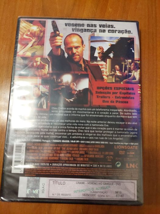 Dvd - Crank veneno no sangue novo selado