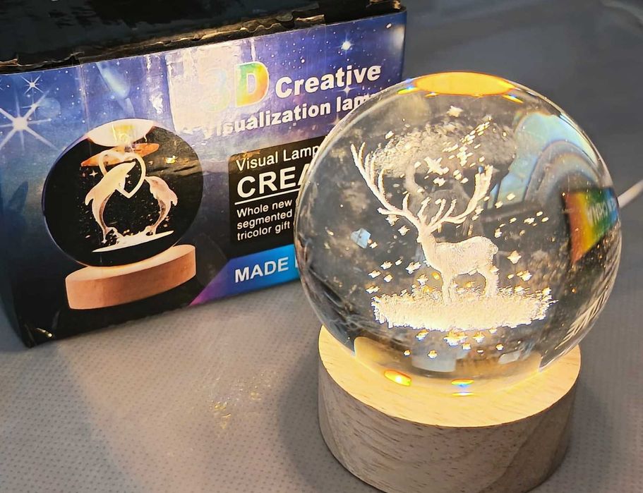 Candeeiro de cristal em forma de veado