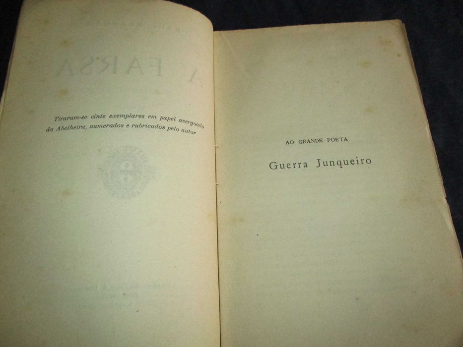 Livro A Farsa Raul Brandão Bertrand 2ª edição 1926