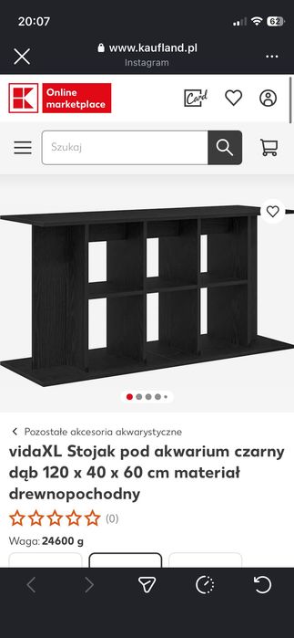 vidaXL Stojak pod akwarium czarny dąb 120 x 40 x 60