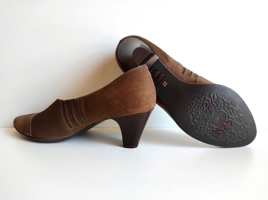 7267. WOJAS - eleganckie cappuccino skóra 37.