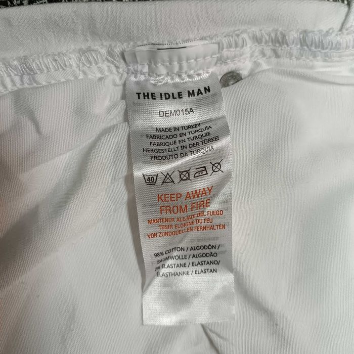 The idle man джинси чоловічі класика denim білі L