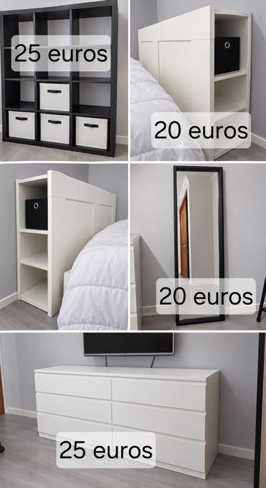 Móveis TV, Estante, cama, espelho