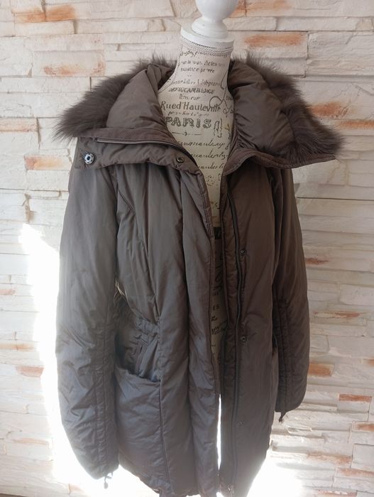 Puchowa kurtka damska z lisem TruTrussardi r 44.  C.P.W.