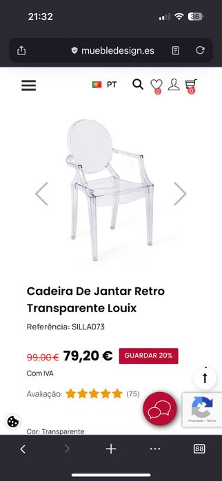 Cadeira Ghost Acrílico