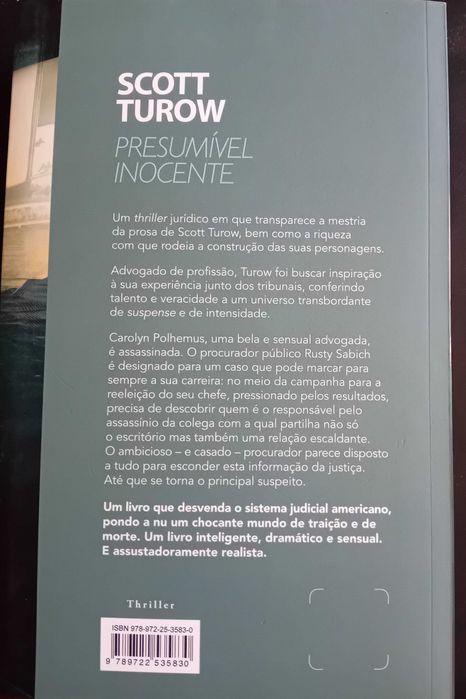 Livro "Presumível inocente"