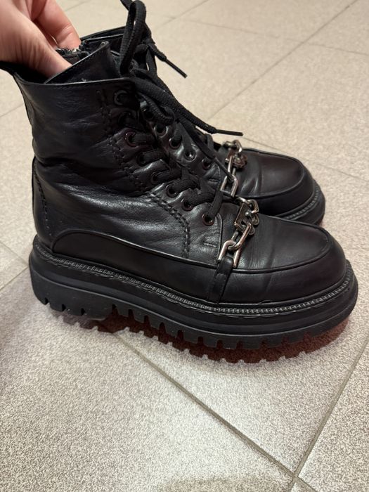 Жіночі шкіряні сапоги, розмір 37, демісезон