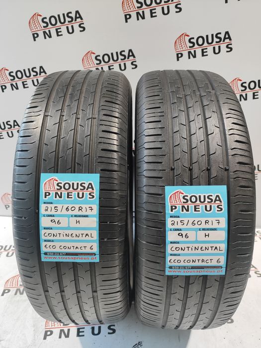 2 pneus semi novos 215-60R17 Continental - Oferta dos Portes