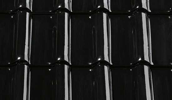 Dachówka ceramiczna Harmonica czarna glazura, CENA ZA SZTUKĘ