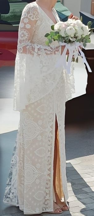 Suknia ślubna DAMA Couture Pocahontas | Rozmiar S / 173 cm + 5 cm | Stan Idealny