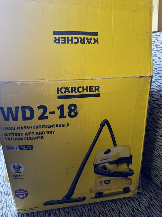 Odkurzacz akumulatorowy Kärcher WD 2-18 (Solo + adapter do baterii Einhell)