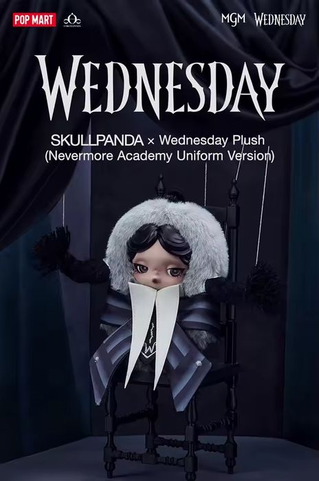 SKULLPANDA × Wednesday ‼️ Plush Pop Mart ‼️